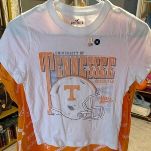 Hollister White and Orange Tennessee Tee